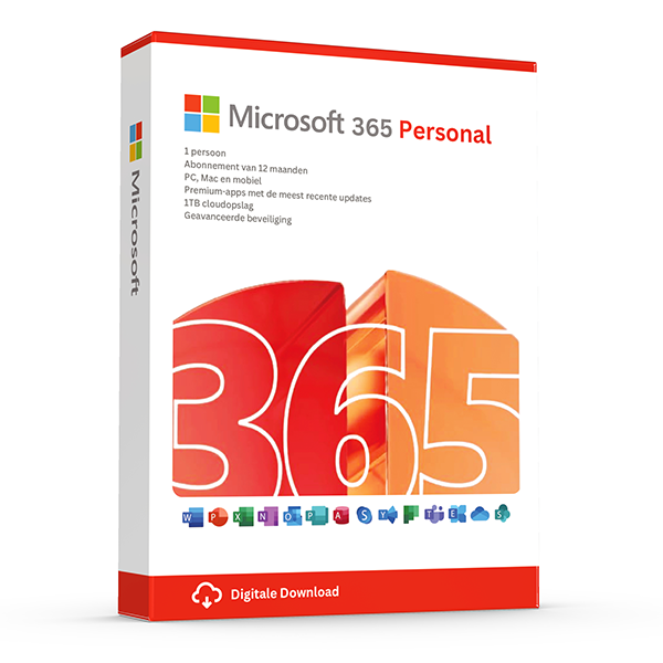 Microsoft 365 Personal — 1 user · 5 devices 1 user · 1 year · 5 devices — genuine Microsoft license