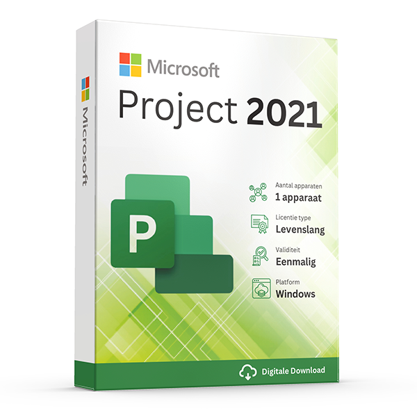 Project Professional 2021 Perpetual · 1 PC · Windows — genuine Microsoft license