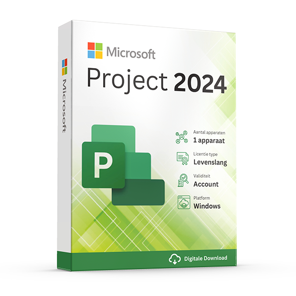 Project Professional 2024 Perpetual · 1 PC · Windows — genuine Microsoft license