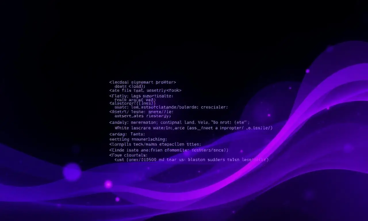 Purple abstract code waves representing the Visual Studio developer IDE